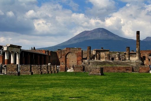Pompeii and Vesuvius from Sorrento